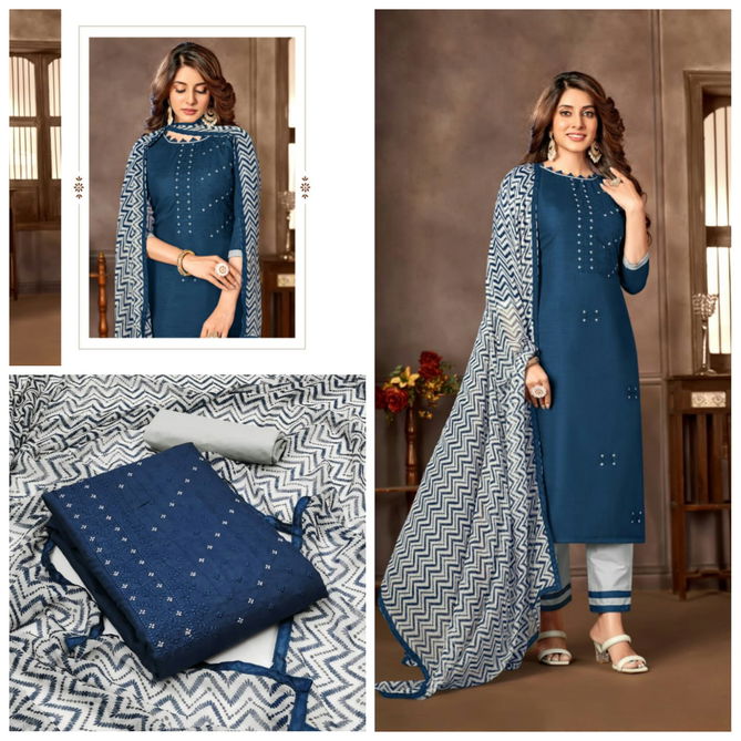 DS Designer Color Set Cotton Dress Material Catalog